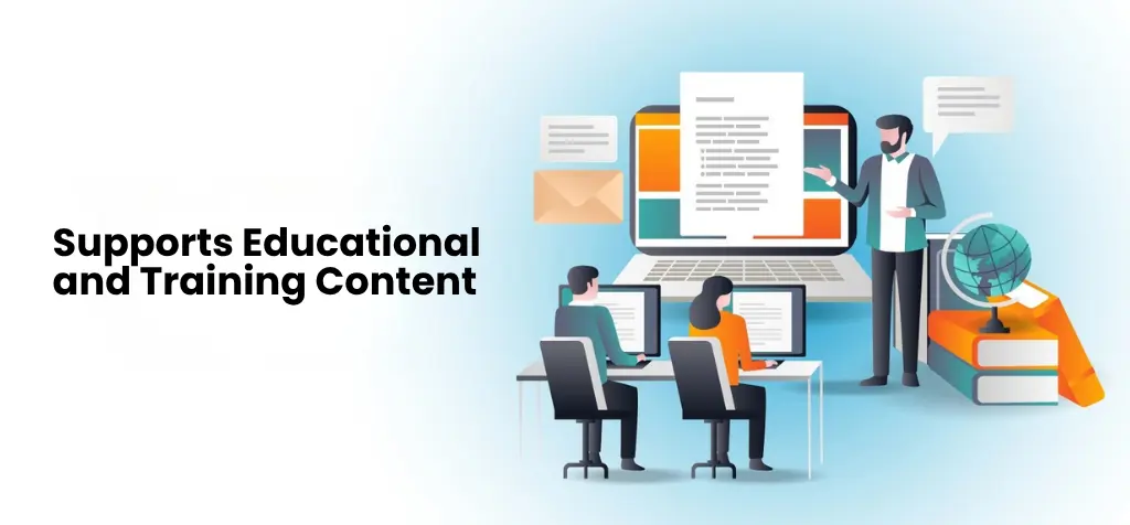 Supports Educational and Training Content